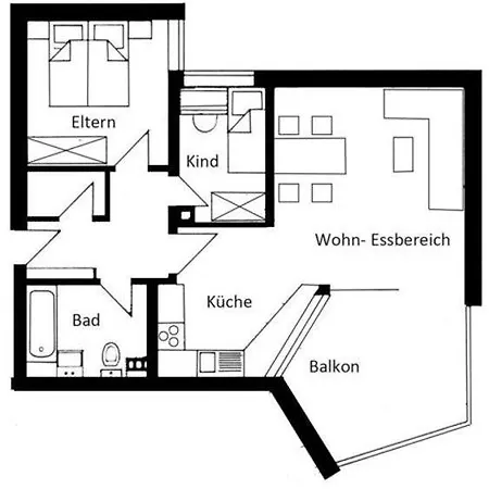 Osterstrasse 1 _ Haus Flora _fewo Apartamento *